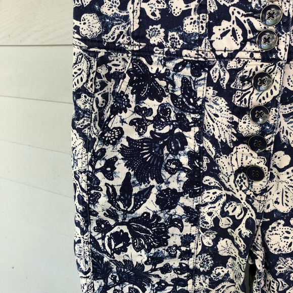 Ulla Johnson Jeans High Waist Floral Blue White Greer US 2 - Picture 7 of 12